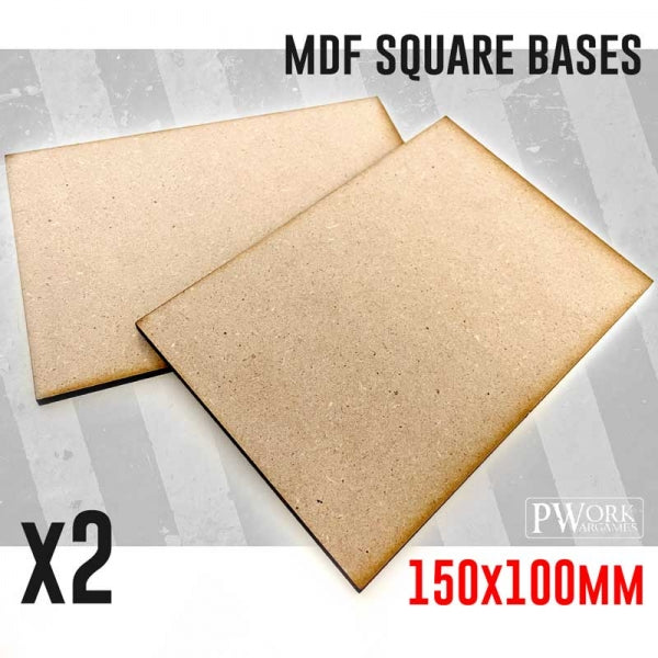 MDF Square Bases - 150x100mm x2 units