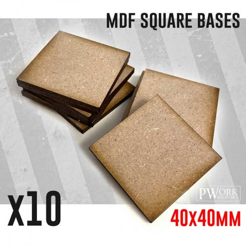 MDF Bases - 40x40mm x 10 units