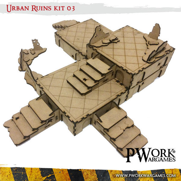 Urban Ruins 03 - MDF Terrain Scenery