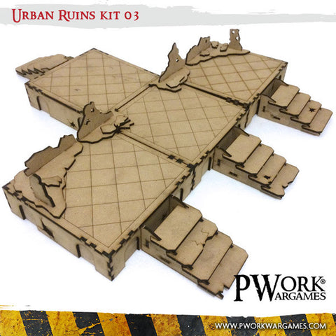 Urban Ruins 03 - MDF Terrain Scenery