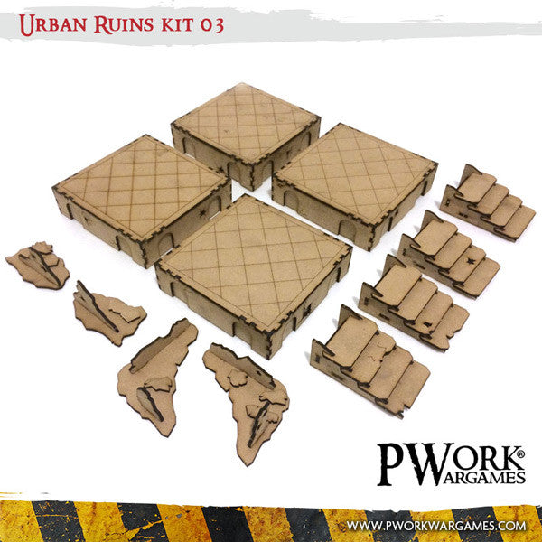 Urban Ruins 03 - MDF Terrain Scenery